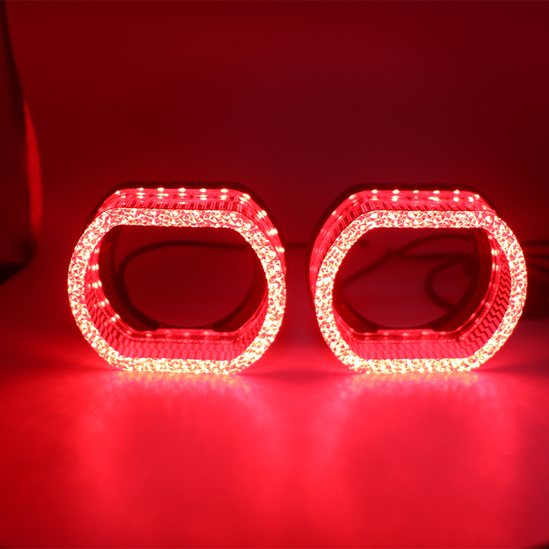 Aililaisi for Universal car 2.5inch light guide angel eye integrated cover C-shaped Install daytime running lights Headlights