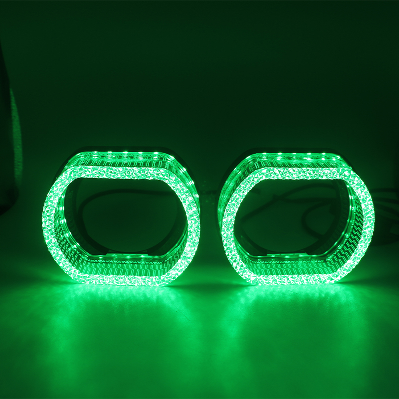 Aililaisi for Universal car 2.5inch light guide angel eye integrated cover C-shaped Install daytime running lights Headlights