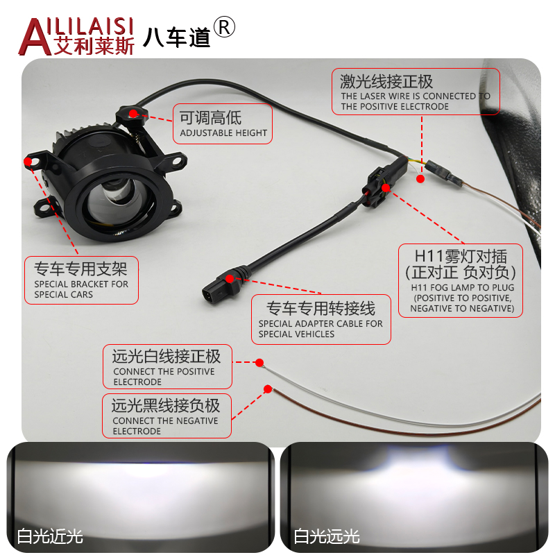 AIlilaisi NEW 2.0Inch Fog Lamp Lens Projector Light Bi Led for Toyota Lexus IS TC200H RX Gs LX570 LS460 ES300H ES305 ES205