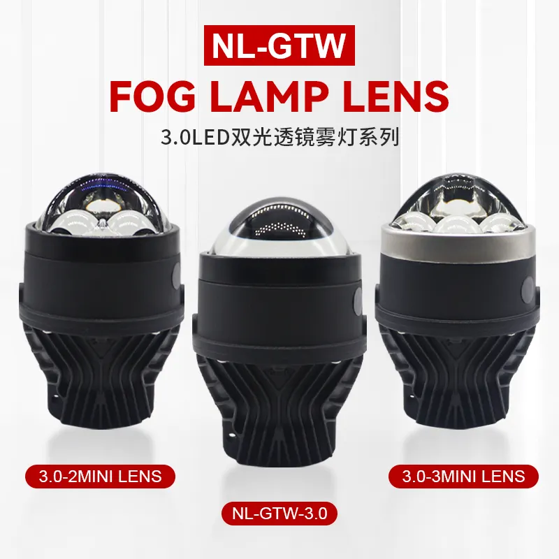 Applicable 3.0 Inch Bi Led Fog Light Projector Lamp Laser for Universal NL-GTW 2MINI Lens 3 Colour 12v High Brightness Headlight