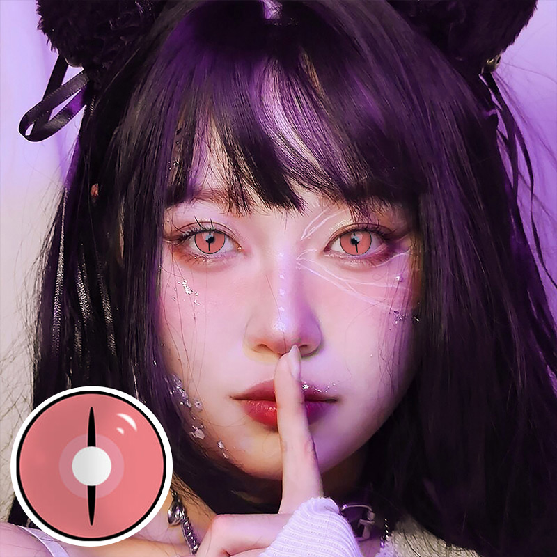 MYEYEBB Blind Kamado Nezuko Ghost Prescription Cosplay Colored Contact Lenses  - image 10