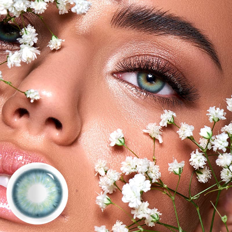 MYEYEBB Aegean Sea II Blue Prescription Colored Contact Lenses - image 2