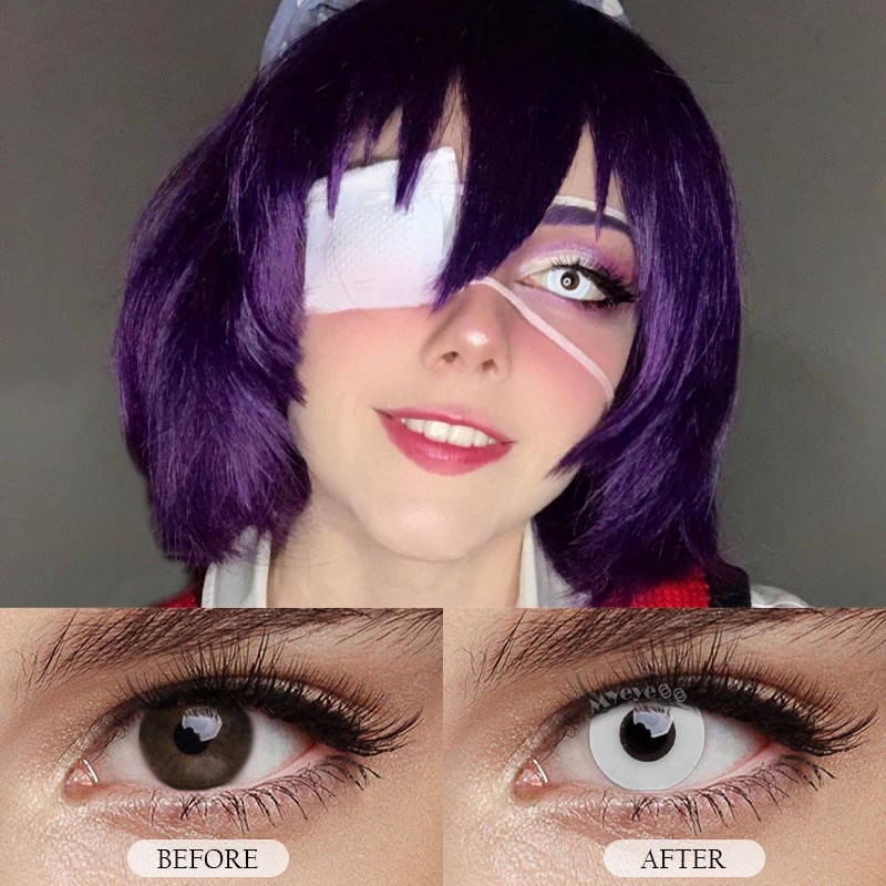 MYEYEBB Circle Block & Mini Sclera Prescription Cosplay Colored Contact Lenses - image 21