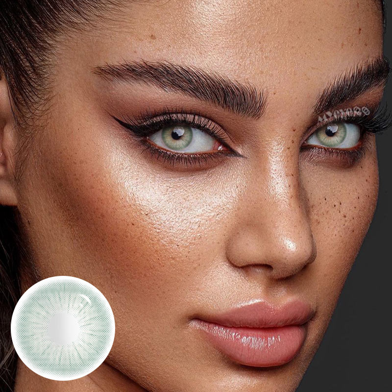 MYEYEBB Rome Times Green Prescription Colored Contact Lenses - image 2