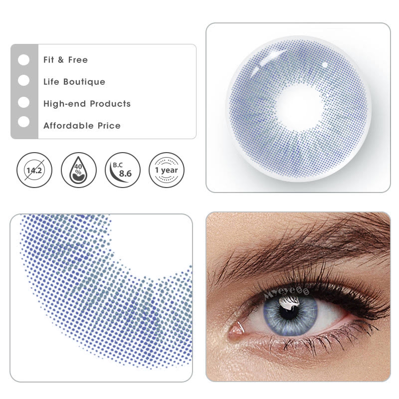 MYEYEBB Mar Iris Blue Colored Contact Lenses - image 5