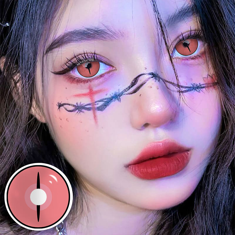 MYEYEBB Blind Kamado Nezuko Ghost Prescription Cosplay Colored Contact Lenses  - image 11