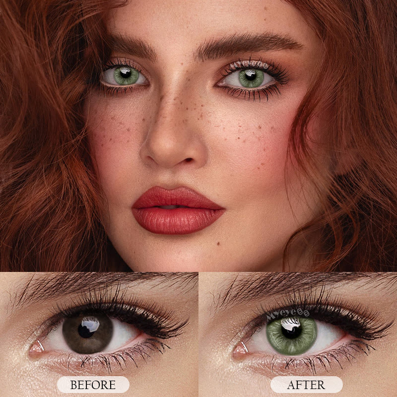 MYEYEBB Unspoken Mirage Oliver Green Prescription Colored Contact Lenses - image 3