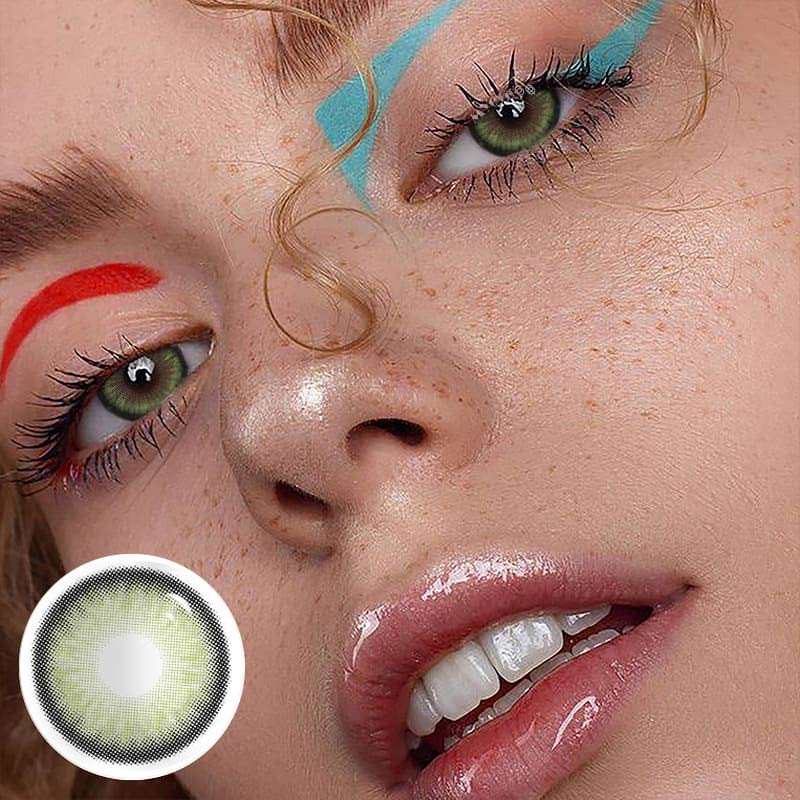 MYEYEBB Norko Green Prescription Colored Contact Lenses - image 9