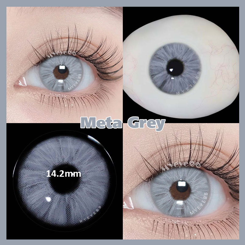 MYEYEBB Meta Grey Prescription Colored Contact Lenses - image 6