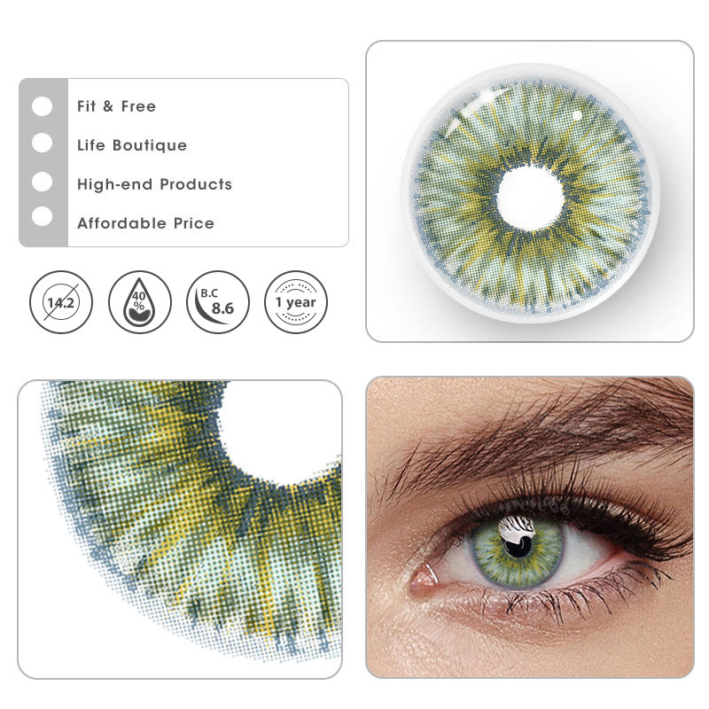 MYEYEBB Rebirth Cosmic Green Prescription Colored Contact Lenses - image 12