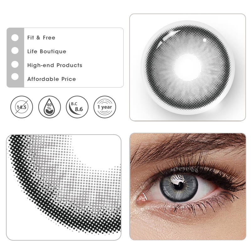 MYEYEBB Norko Grey Prescription Colored Contact Lenses - image 14