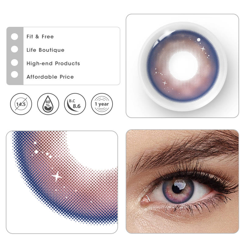 MYEYEBB Genshin Moon Pink Blue Prescription Colored Contact Lenses - image 5