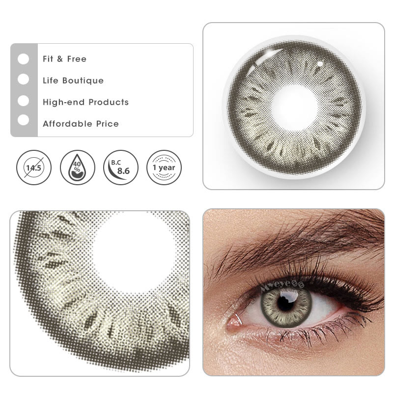MYEYEBB Cocoa Grey Prescription Colored Contact Lenses - image 6