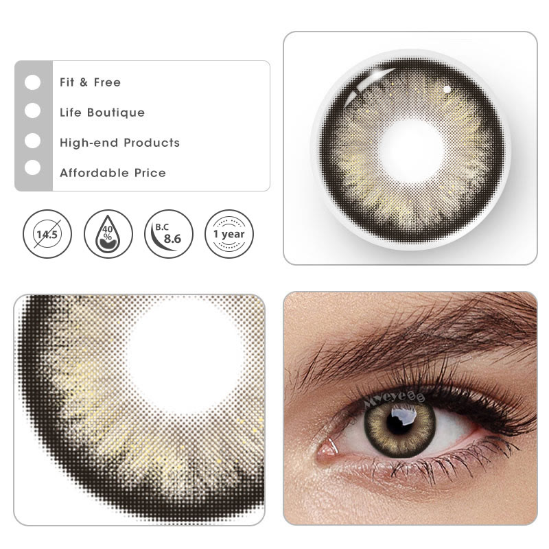 MYEYEBB Pearlescent Brown Prescription Colored Contact Lenses - image 6