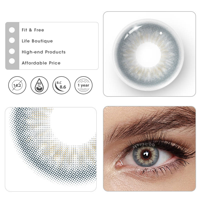 MYEYEBB DNA II Blue Grey Prescription Colored Contact Lenses - image 6