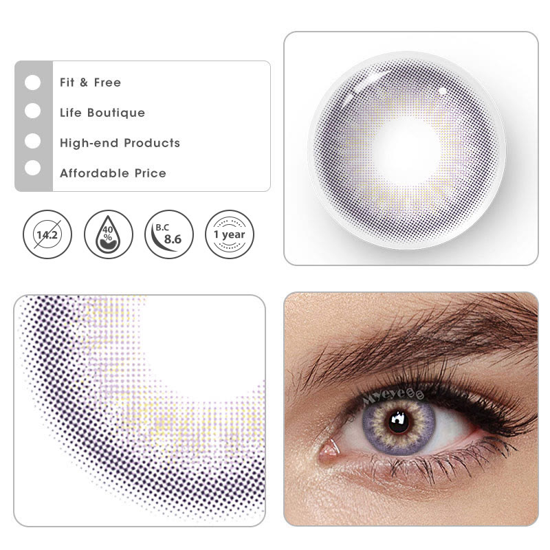 MYEYEBB DNA II Violet Prescription Colored Contact Lenses - image 7