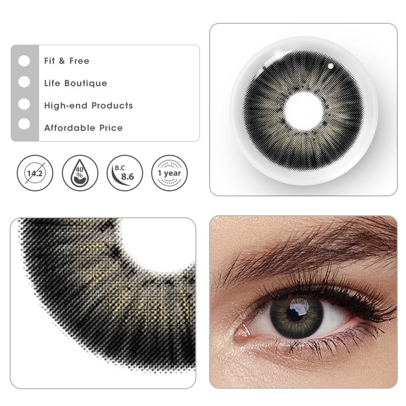 MYEYEBB New York III Black Prescription Colored Contact Lenses - image 8