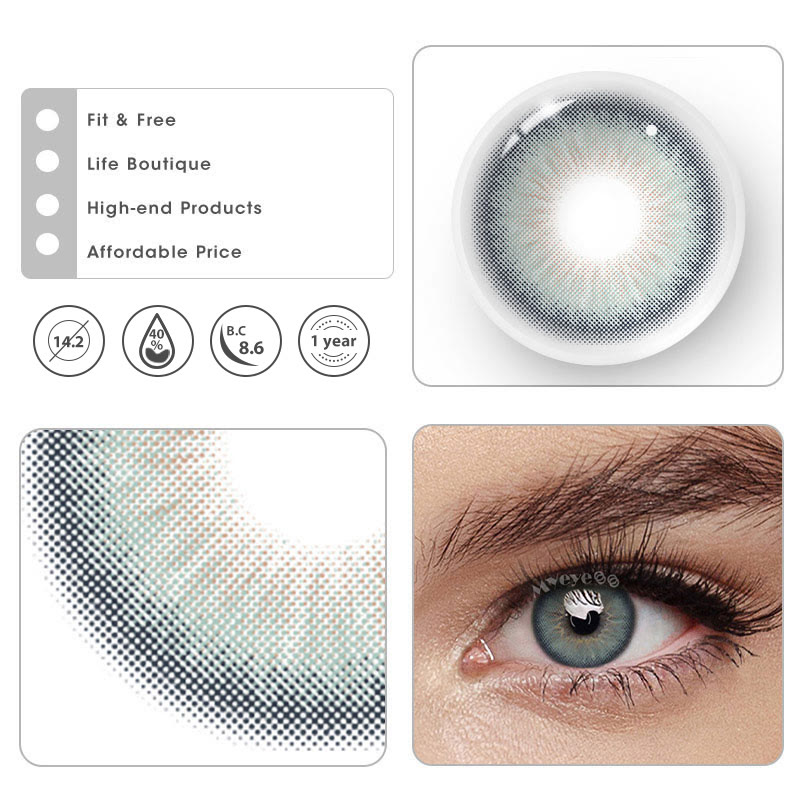 MYEYEBB Deepwater Zone Blue Prescription Colored Contact Lenses - image 8