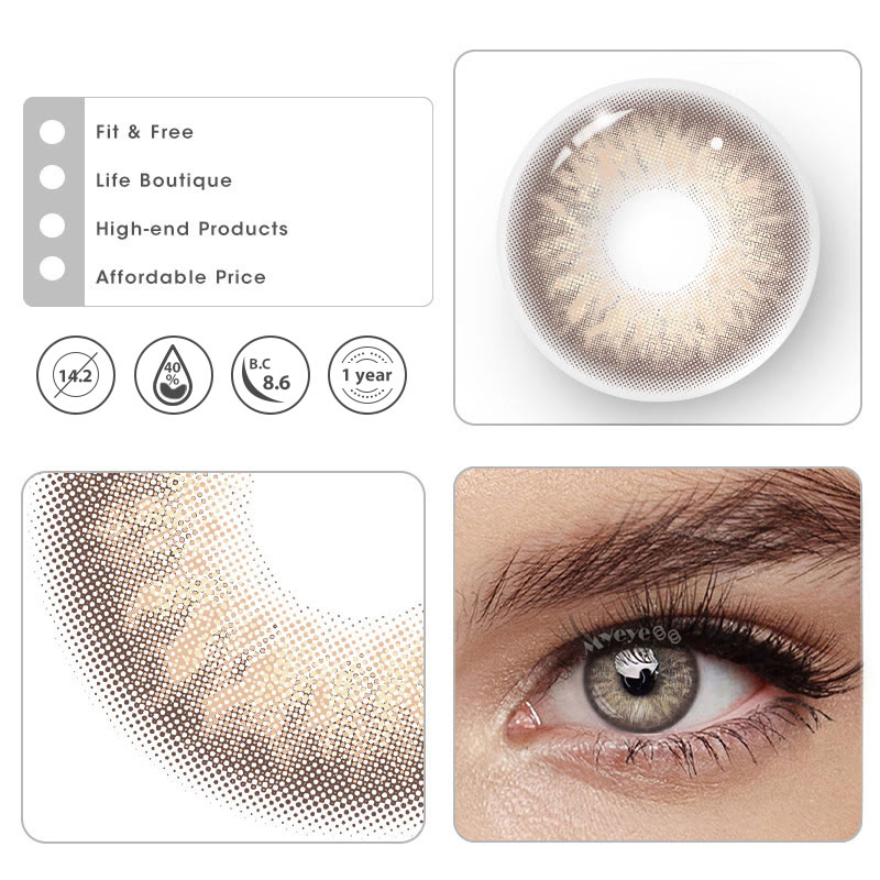 MYEYEBB Rime Brown Prescription Colored Contact Lenses - image 6