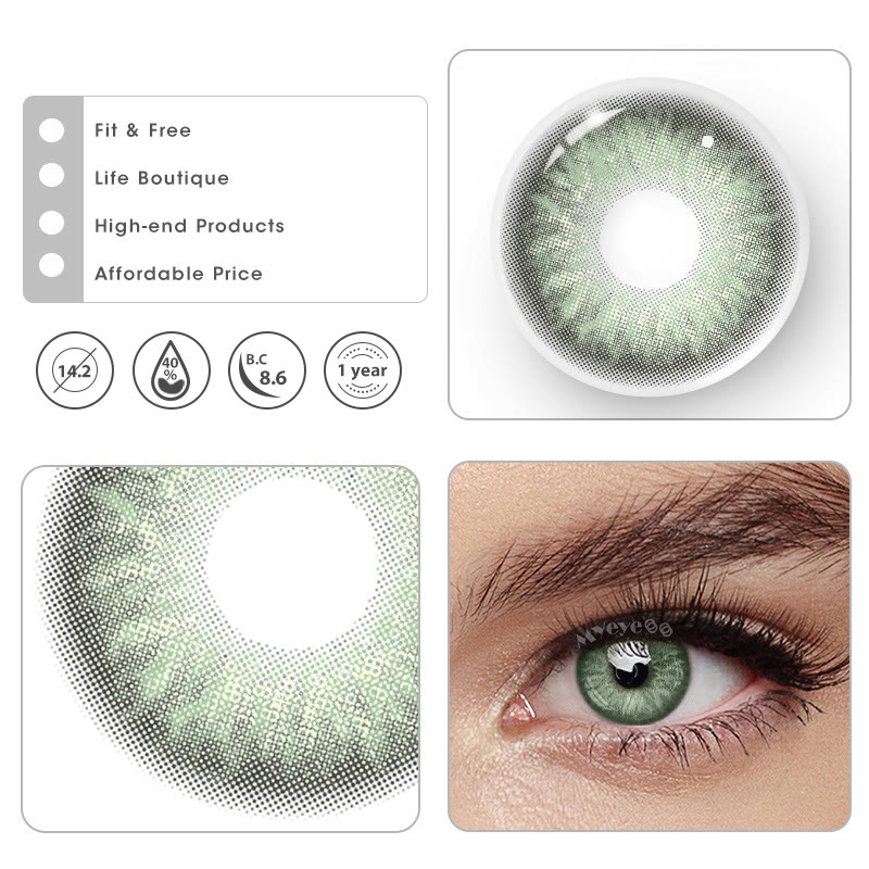 MYEYEBB Rime Green Prescription Colored Contact Lenses - image 6