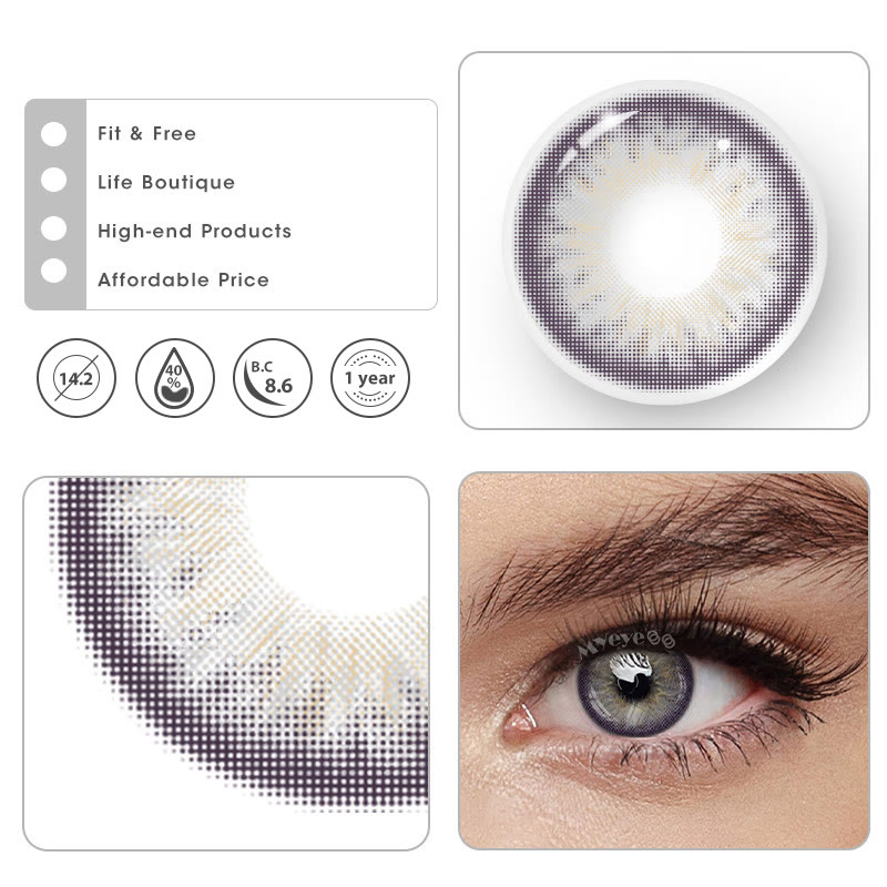 MYEYEBB Sicilian Grey Prescription Colored Contact Lenses - image 6
