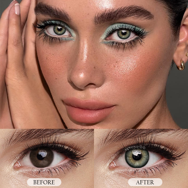 MYEYEBB Barbie Taylor Green Prescription Colored Contact Lenses - image 3