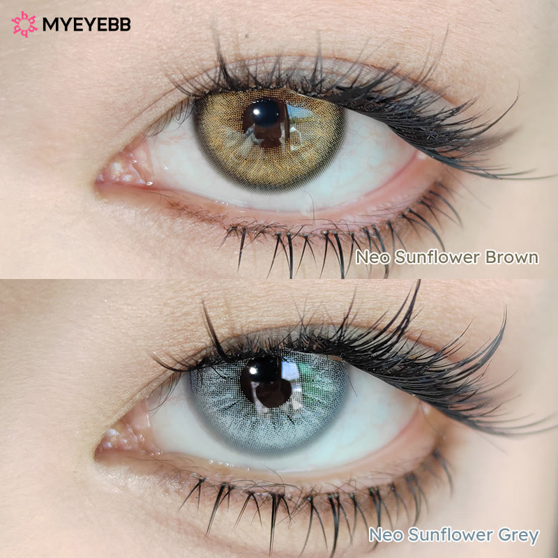 MYEYEBB Neo Sunflower Grey Prescription Colored Contact Lenses - image 4