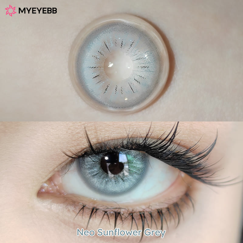 MYEYEBB Neo Sunflower Grey Prescription Colored Contact Lenses - image 3