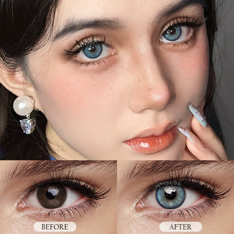 MYEYEBB Tyrande Blue Prescription Colored Contact Lenses - image 18