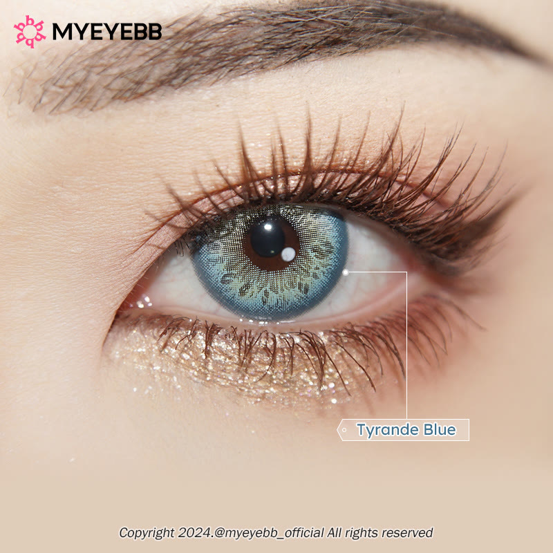 MYEYEBB Tyrande Blue Prescription Colored Contact Lenses - image 2