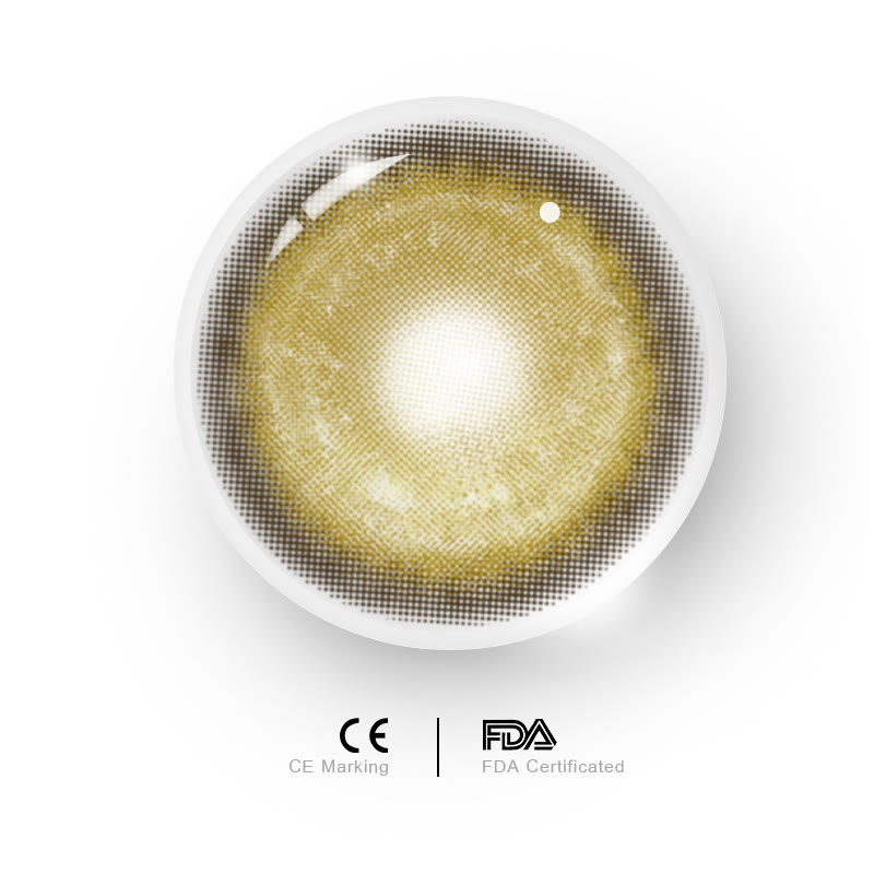 MYEYEBB Cyber Gold Brown Prescription Cosplay Colored Contact Lenses - image 12