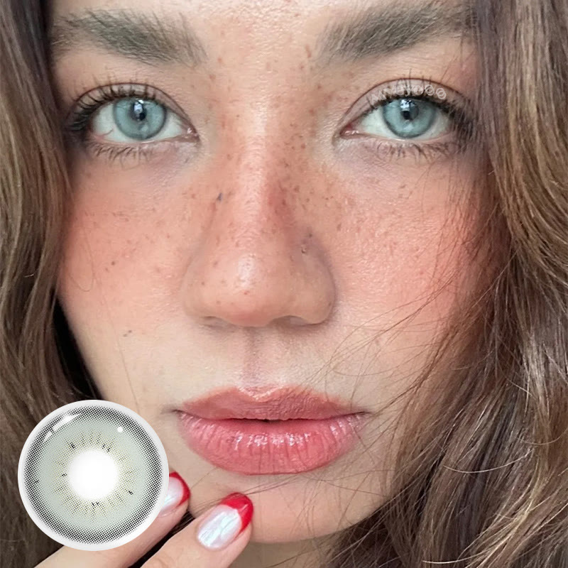 MYEYEBB Bubble Blue Prescription Colored Contact Lenses - image 3