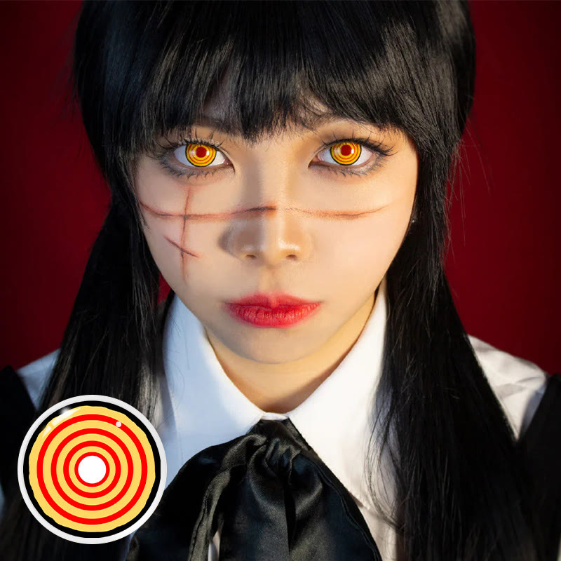 MYEYEBB Chainsaw Man Yellow Rings Cosplay Colored Contact Lenses  - image 2