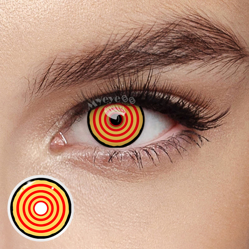 MYEYEBB Chainsaw Man Yellow Rings Cosplay Colored Contact Lenses  - Chainsaw Man Yellow Rings - 0.00 - RY2003 - image 1
