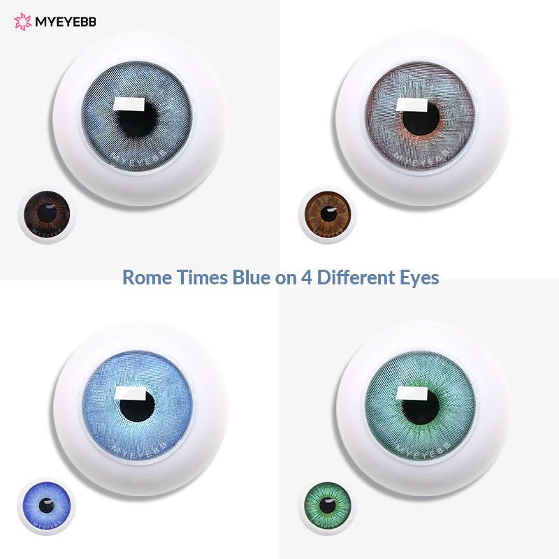 MYEYEBB Rome Times Blue Prescription Colored Contact Lenses - image 11