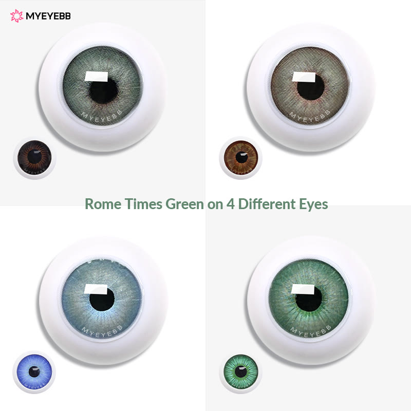 MYEYEBB Rome Times Green Prescription Colored Contact Lenses - image 9