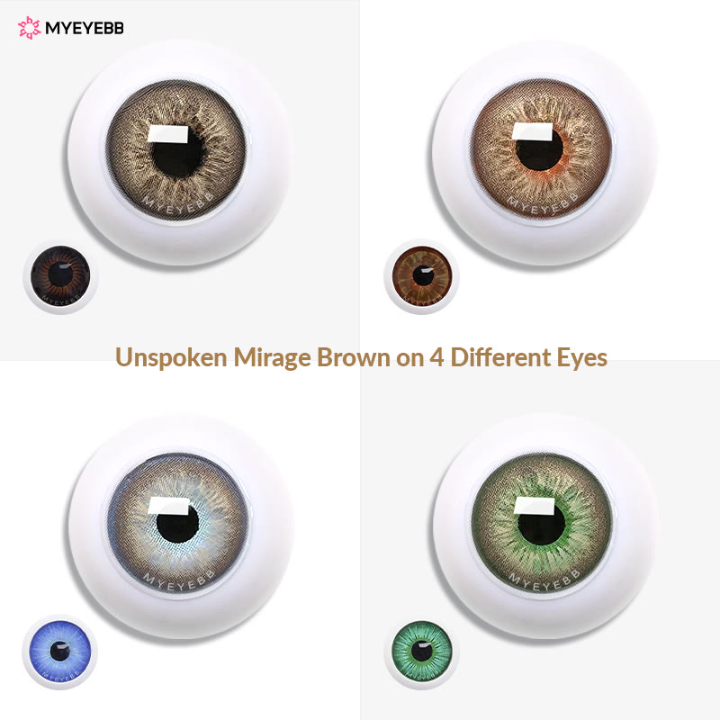 MYEYEBB Unspoken Mirage Brown Prescription Colored Contact Lenses - image 9
