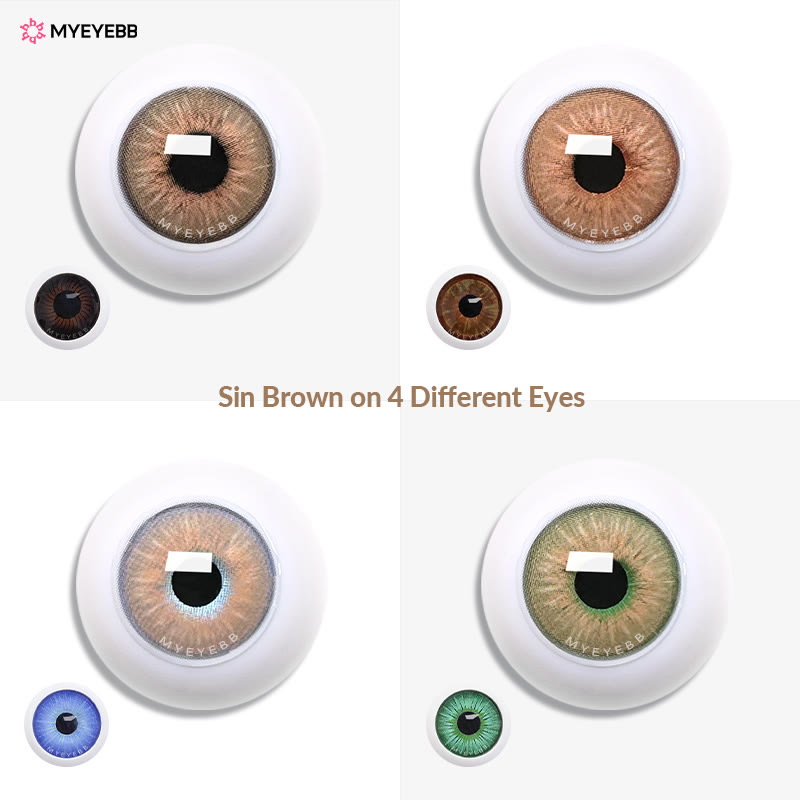 MYEYEBB Sin Brown Prescription Colored Contact Lenses - image 8
