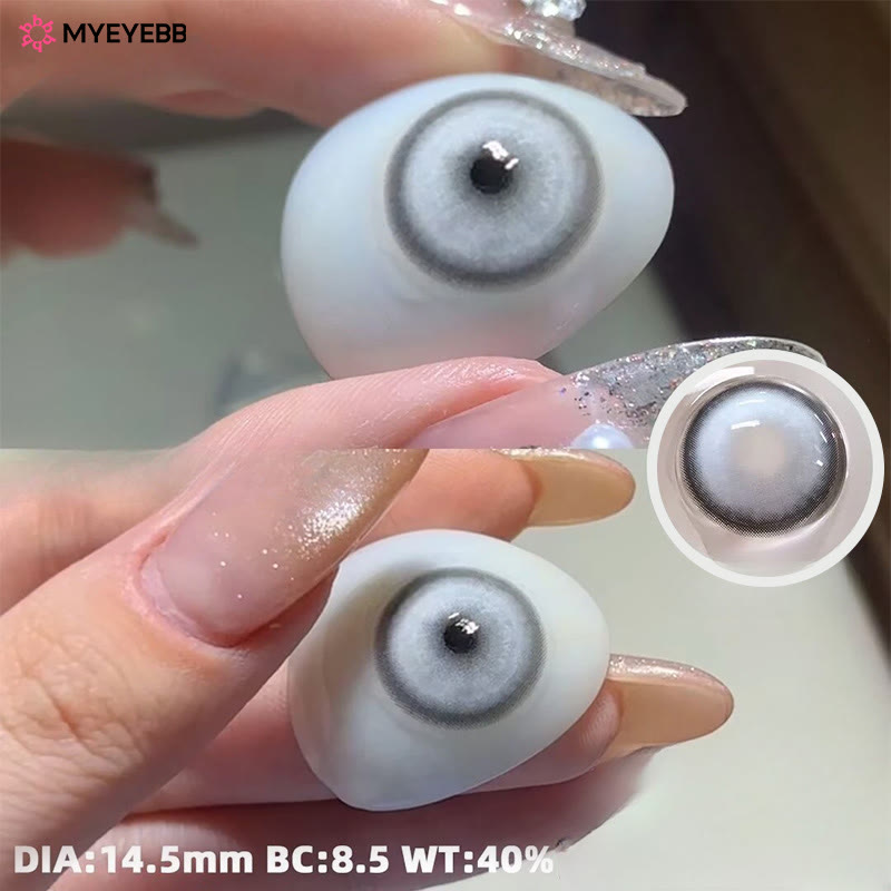 MYEYEBB Cyber Grey Prescription Cosplay Colored Contact Lenses - image 5