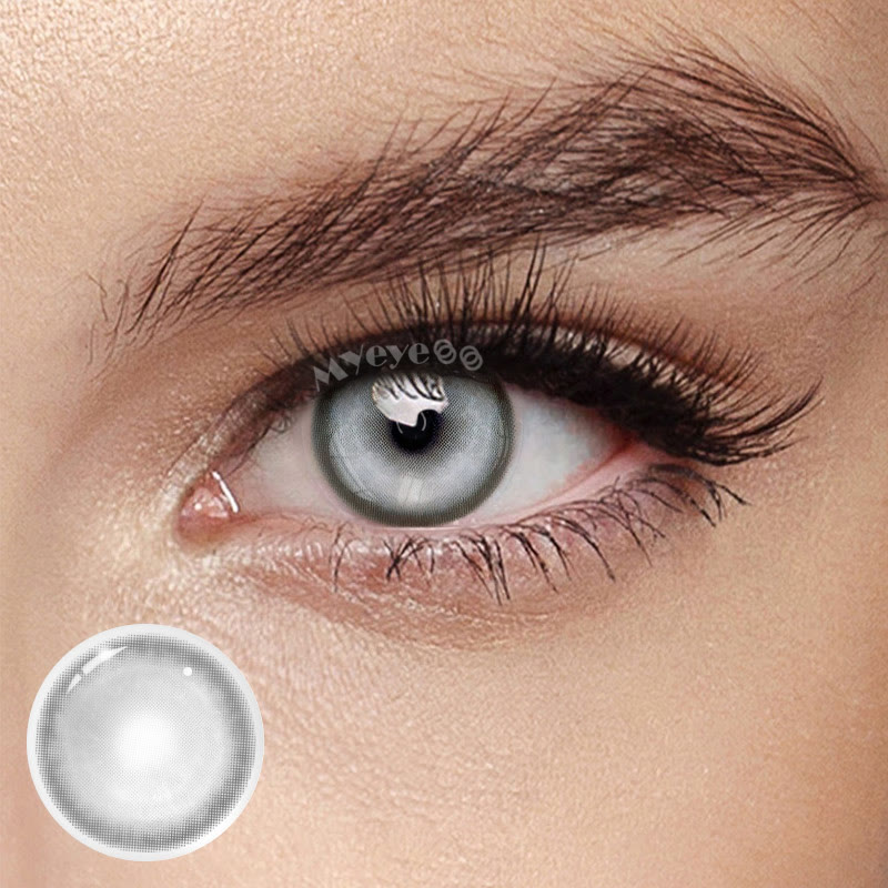 MYEYEBB Cyber Grey Prescription Cosplay Colored Contact Lenses - Cyber Grey (1 Year) - -8.00 - RC01_GY - image 1