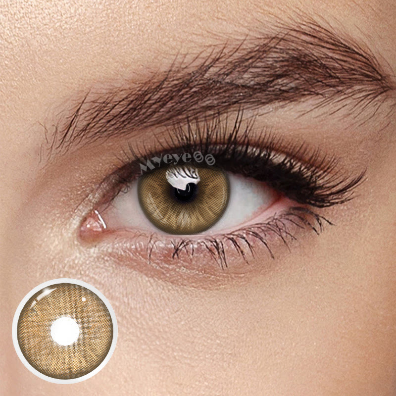 MYEYEBB Mint Brown Prescription Colored Contact Lenses - Mint Brown - -8.00 - LM46_BN - image 1
