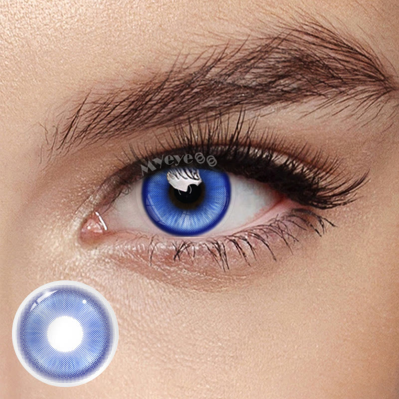 MYEYEBB Magic Coral Brilliant Blue Prescription Cosplay Colored Contact Lenses - Magic Coral Brilliant Blue - -8.00 - RY1000_BBU - image 1