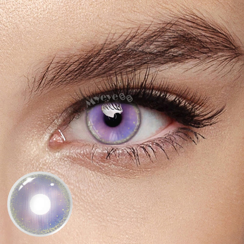 MYEYEBB Lunar Glitter Violet Prescription Colored Contact Lenses - Lunar Glitter Violet - -8.00 - LM51_VT - image 1
