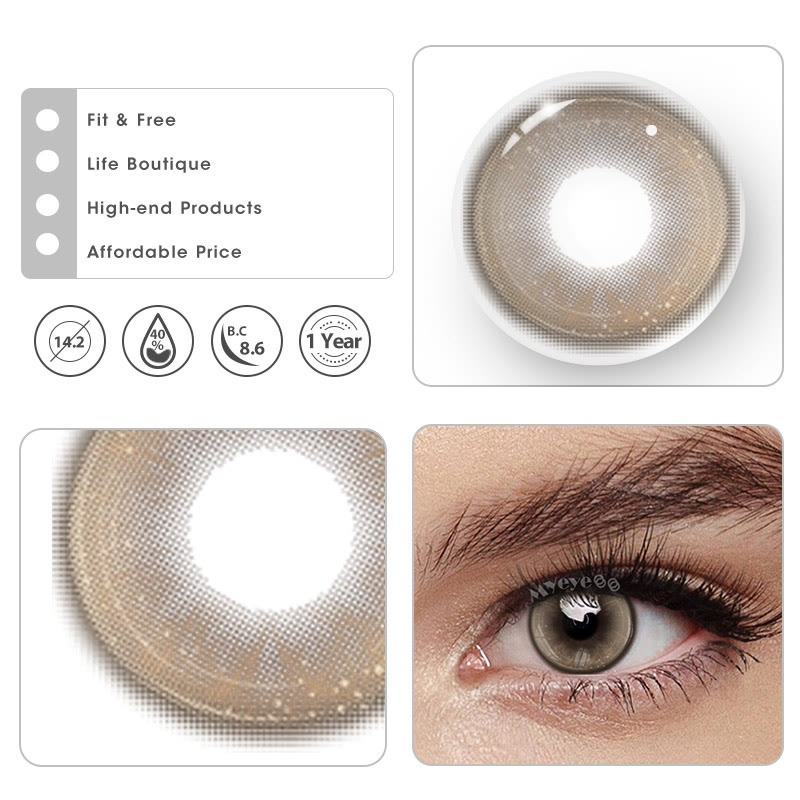 MYEYEBB Butterfly Brown Prescription Colored Contact Lenses - image 4