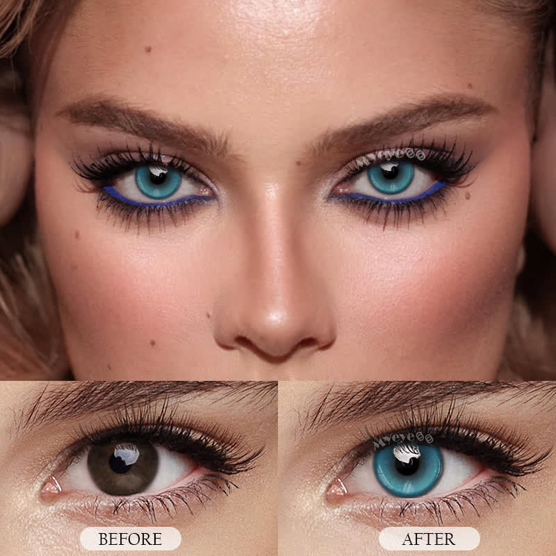 MYEYEBB Monaco Blue Prescription Colored Contact Lenses - image 3