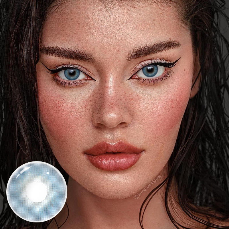 MYEYEBB Breeze Blue Prescription Colored Contact Lenses - image 2