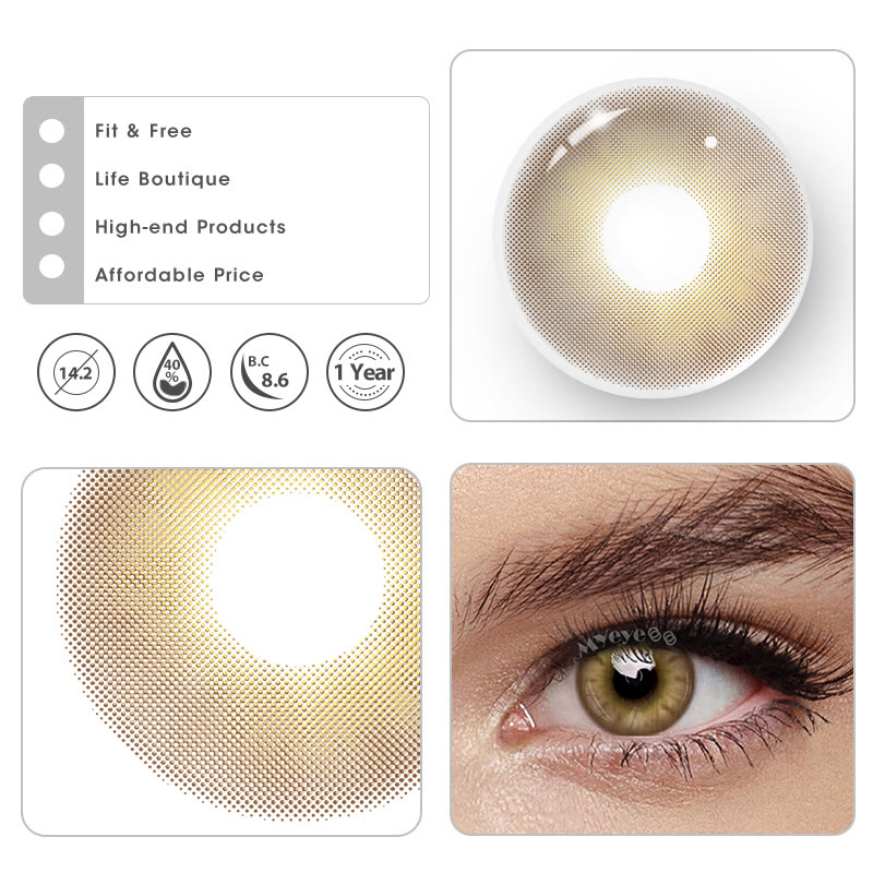 MYEYEBB Breeze Brown Prescription Colored Contact Lenses - image 4