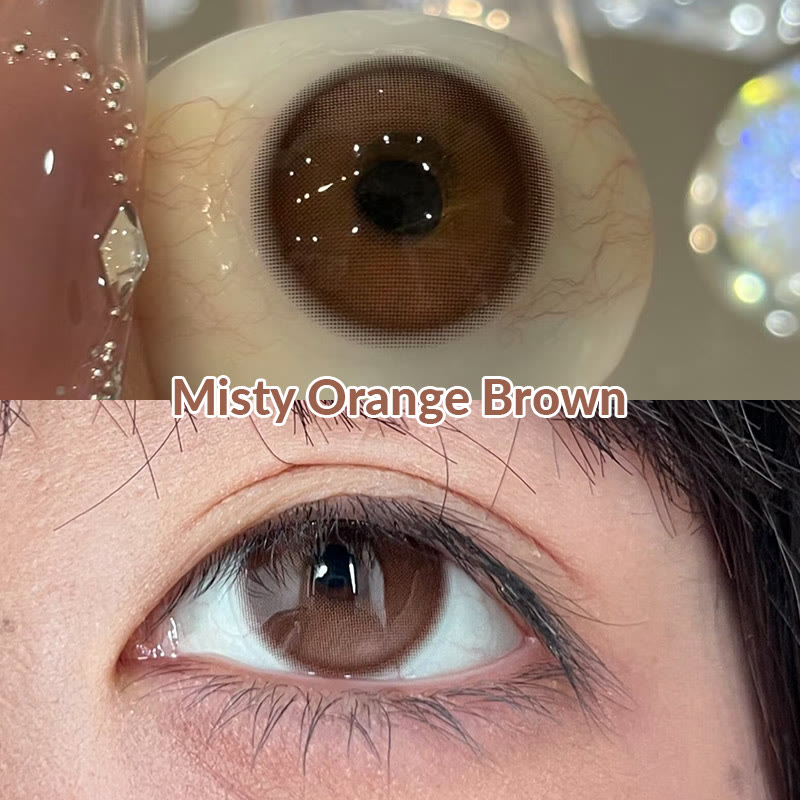 MYEYEBB Misty Orange Brown Prescription Colored Contact Lenses | 6 Months - image 7