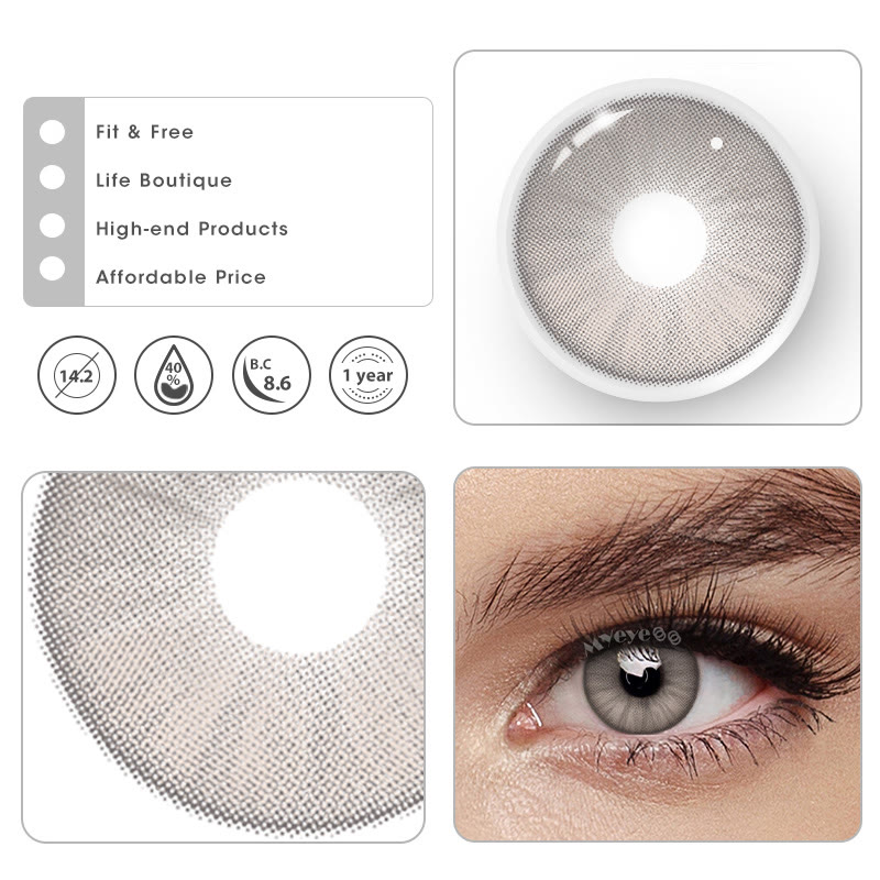 MYEYEBB Iceberg Grey Prescription Colored Contact Lenses - image 4