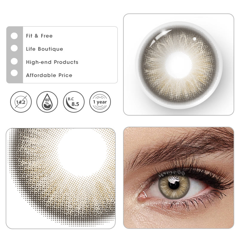 MYEYEBB Nude Iris Brown Prescription Colored Contact Lenses - image 4
